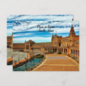 Plaza de Espana, Sevilla. Spanje Briefkaart (Voorkant / Achterkant)