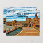 Plaza de Espana, Sevilla. Spanje Briefkaart (Voorkant / Achterkant)