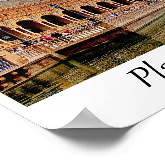 Plaza de España Sevilla Spanje Europa Poster (Hoek)