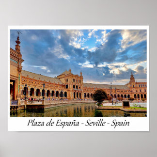 Plaza de España Sevilla Spanje Europa Poster