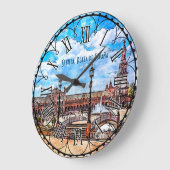 Plaza de España, Sevilla, Spanje. Grote Klok (Hoek)