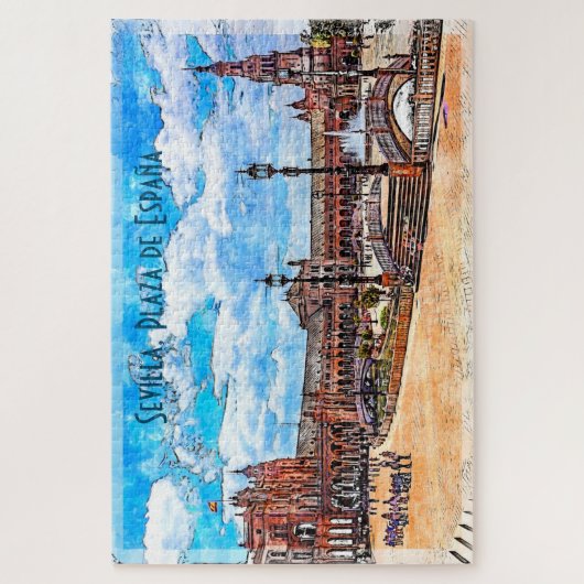 Plaza de España, Sevilla, Spanje. Legpuzzel (Verticaal)