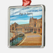 Plaza de Espana, Sevilla. Spanje Metalen Ornament (Links)
