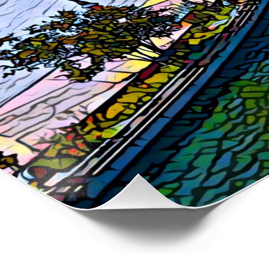 Plaza De Espana - Sevilla Spanje Perfect Poster (Hoek)