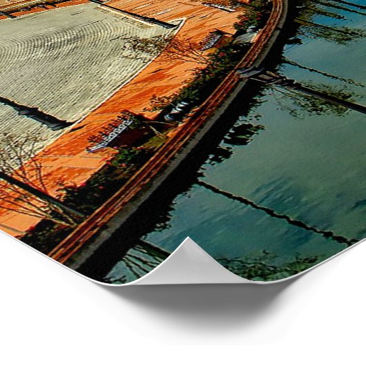 Plaza de Espana, Sevilla. Spanje Poster (Hoek)