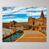 Plaza de Espana, Sevilla. Spanje Poster (Voorkant)