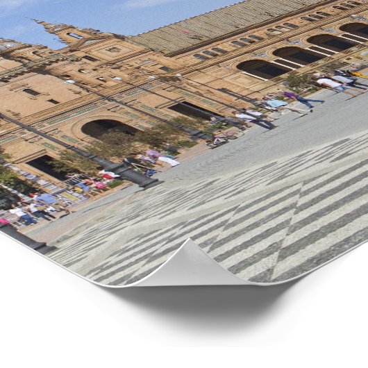 Plaza de Espana Seville Poster (Hoek)