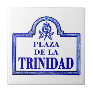 Plaza de la Trinidad, Granada Street Sign Tegeltje