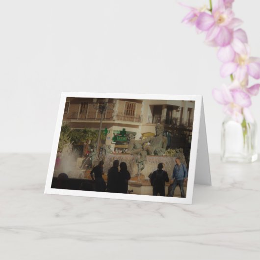 Plaza De La Virgen, Valencia, Spanje Kaart (Orchidee)