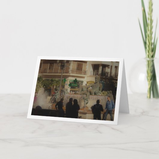 Plaza De La Virgen, Valencia, Spanje Kaart (Voorkant)