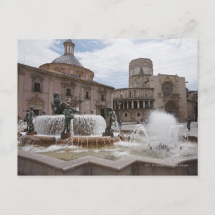 Plaza de la virgin en Basilica de virgen Briefkaart