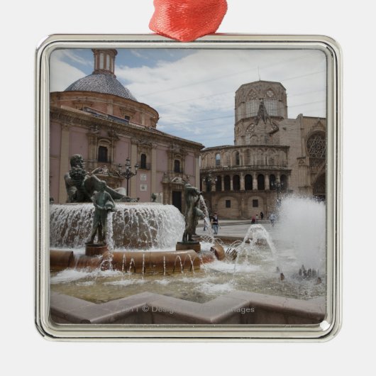 Plaza de la virgin en Basilica de virgen Metalen Ornament (Voorkant)