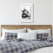 Plaza de las Bárbaras (A Coruña) Canvas Afdruk (Insitu (Slaapkamer))