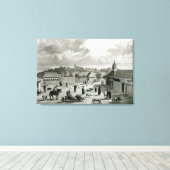 Plaza de San-Carlos de Chiloe, 1835 ] Canvas Afdruk (Insitu (Houten vloer))