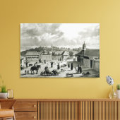Plaza de San-Carlos de Chiloe, 1835 ] Canvas Afdruk (Insitu (Woonkamer))