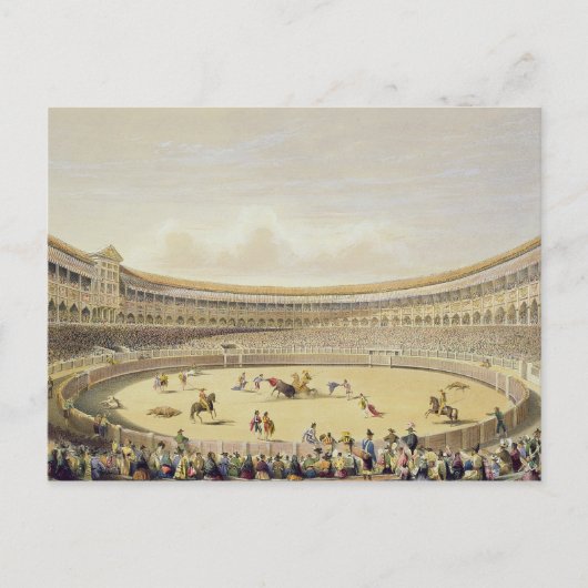 Plaza de Toros van Madrid, 1865 (kleur litho) Briefkaart (Voorkant)