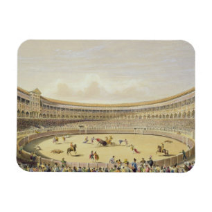 Plaza de Toros van Madrid, 1865 (kleur litho) Magneet