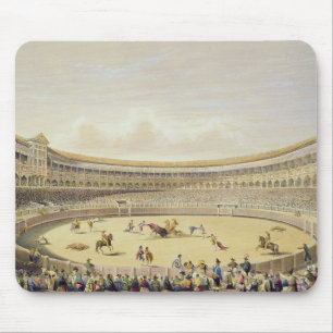Plaza de Toros van Madrid, 1865 (kleur litho) Muismat
