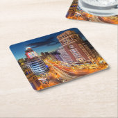 Plaza Del Callao Madrid Spanje Kartonnen Onderzetters (Schuin)