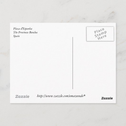 Plaza d'España Briefkaart (Achterkant)