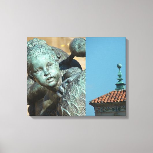 Plaza details canvas afdruk (Voorkant)