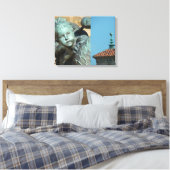 Plaza details canvas afdruk (Insitu (Slaapkamer))