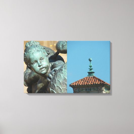 Plaza details canvas afdruk (Voorkant)