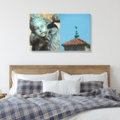 Plaza details canvas afdruk (Insitu (Slaapkamer))