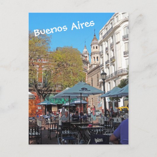 Plaza Dorrego in de middag Briefkaart (Voorkant)