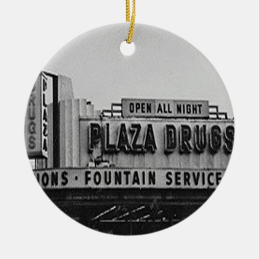 Plaza Drugs, kerstversiering Atlanta Keramisch Ornament (Voorkant)