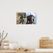 Plaza-gebouw en gieterijgegevens poster (Keuken)