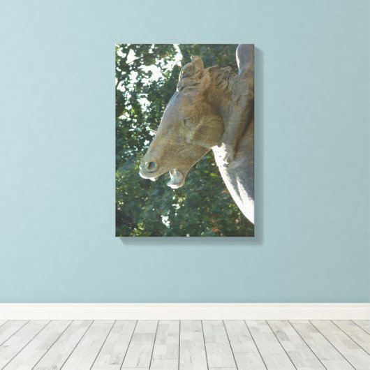 Plaza Horse Canvas Afdruk (Insitu (Houten vloer))