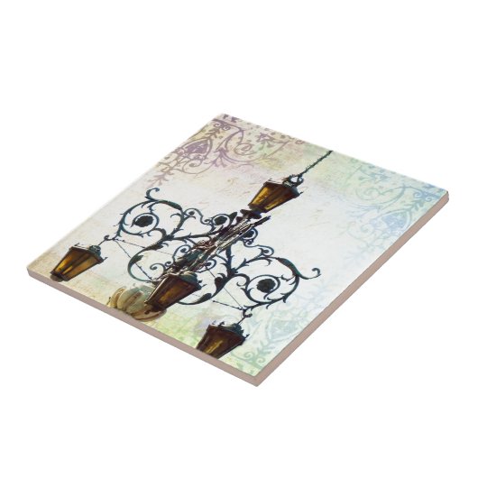 Plaza licht met ondergrond tegeltje (Zijkant)