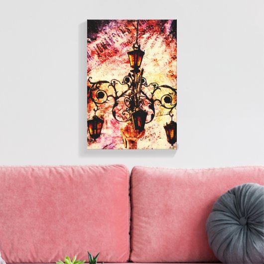 Plaza light canvas afdruk (Insitu (Woonkamer))