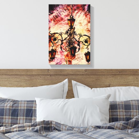 Plaza light canvas afdruk (Insitu (Slaapkamer))