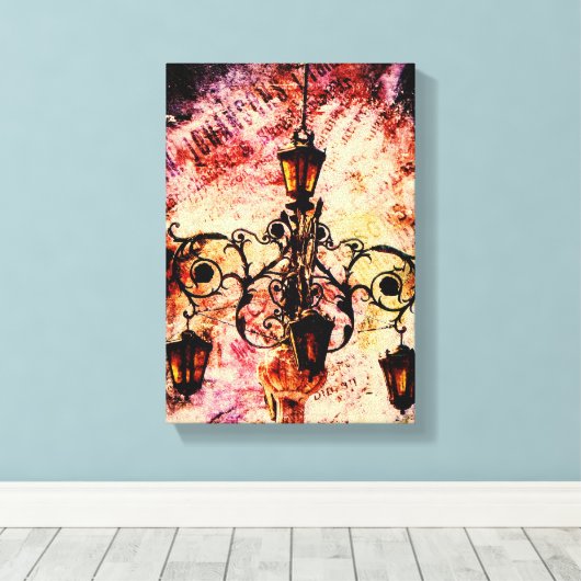 Plaza light canvas afdruk (Insitu (Houten vloer))