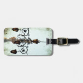 Plaza Light Muzieknoten Grunge Bagagelabel (Voorkant horizontaal)