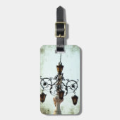 Plaza Light Muzieknoten Grunge Bagagelabel (Voorkant verticaal)