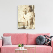 Plaza Lion Canvas Afdruk (Insitu (Woonkamer))