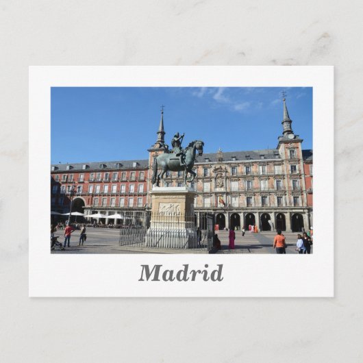 Plaza Mayor, Briefkaart Madrid (Voorkant)