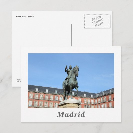 Plaza Mayor, Briefkaart Madrid (Voorkant / Achterkant)