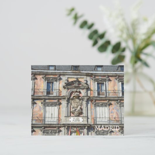 Plaza Mayor, Briefkaart Madrid (Staand voorkant)