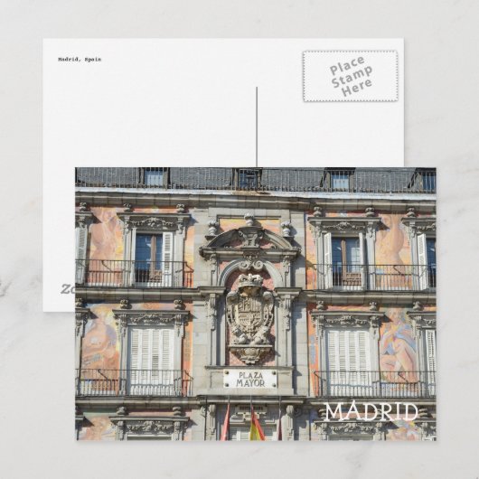 Plaza Mayor, Briefkaart Madrid (Voorkant / Achterkant)