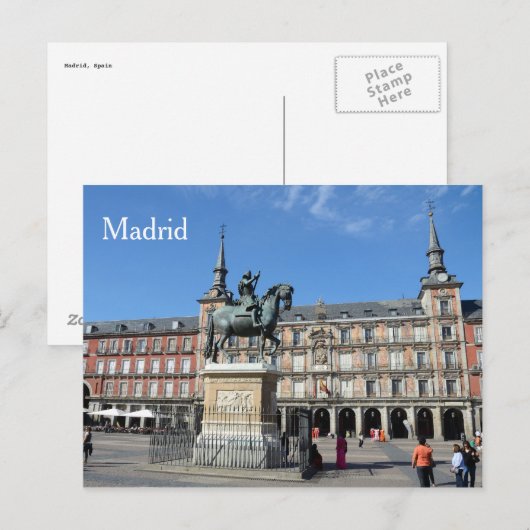 Plaza Mayor, Briefkaart Madrid (Voorkant / Achterkant)