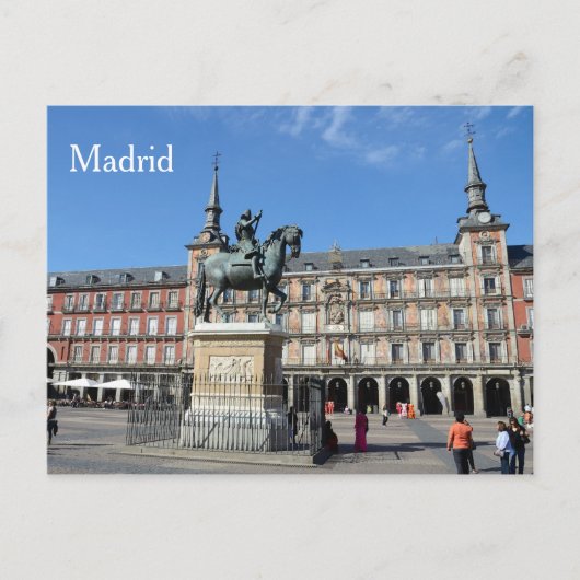 Plaza Mayor, Briefkaart Madrid (Voorkant)