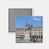 Plaza Mayor, Madrid Magnet (Voorkant / Achterkant)