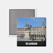 Plaza Mayor, Madrid Magnet (Voorkant / Achterkant)