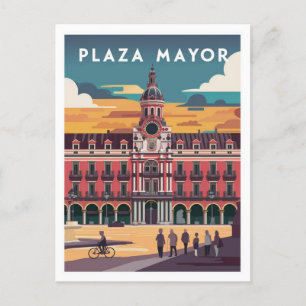 Plaza Mayor, Madrid Reizen Briefkaart