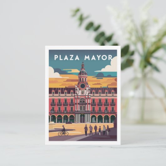 Plaza Mayor, Madrid Reizen Briefkaart (Staand voorkant)