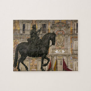 Plaza Mayor met standbeeld van Filipe III, Madrid, Legpuzzel